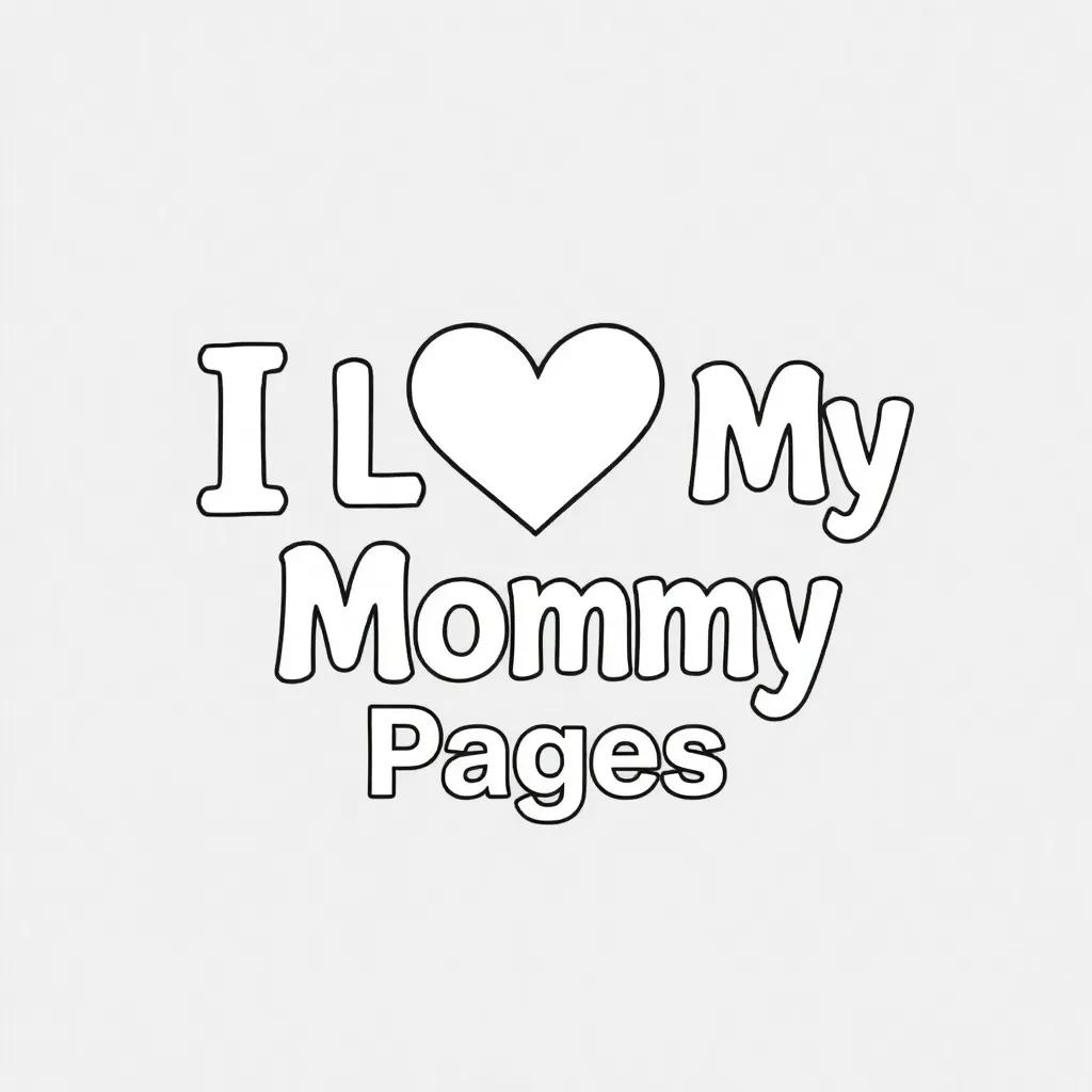I Love My Mommy Coloring Pages