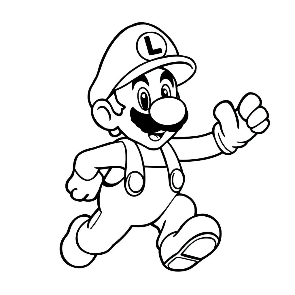 Luigi Printable Coloring Pages