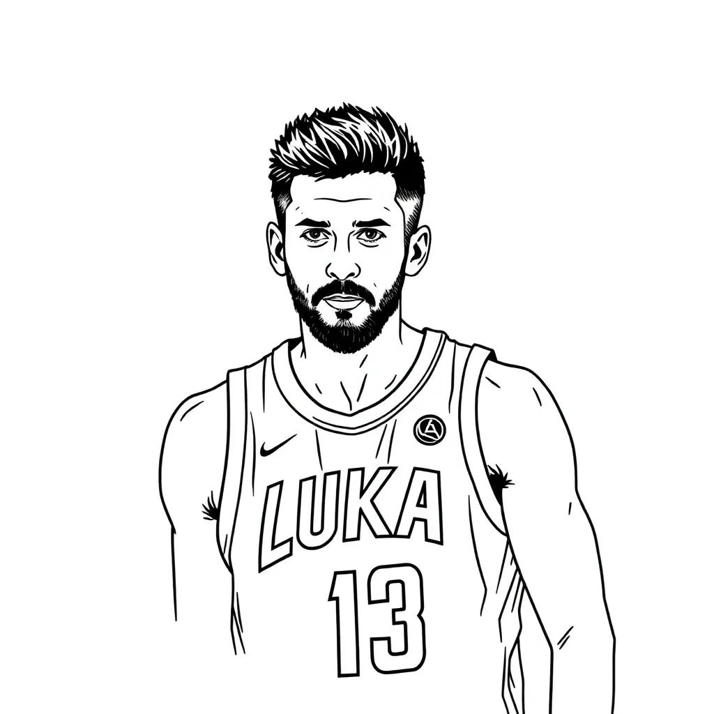 Luka Doncic Coloring Page