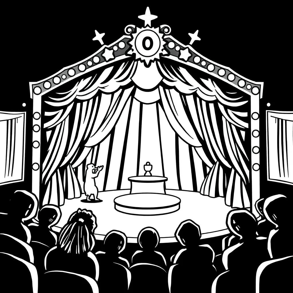 Magic Show Coloring Pages