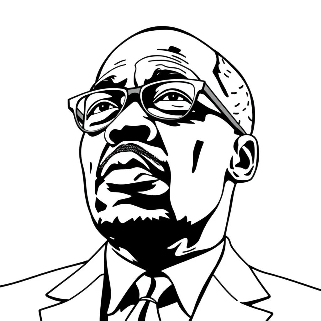 Malcolm X Coloring Page