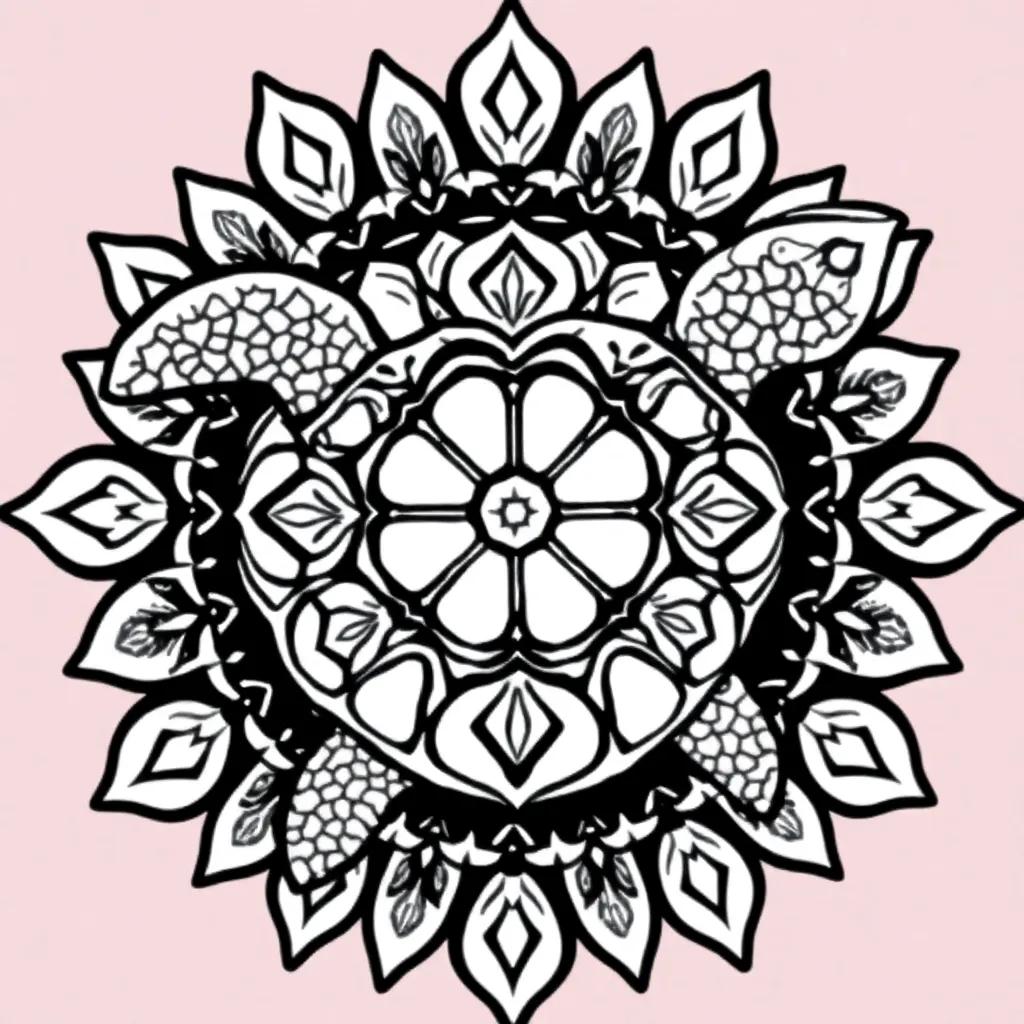 Mandala Turtle Coloring Pages