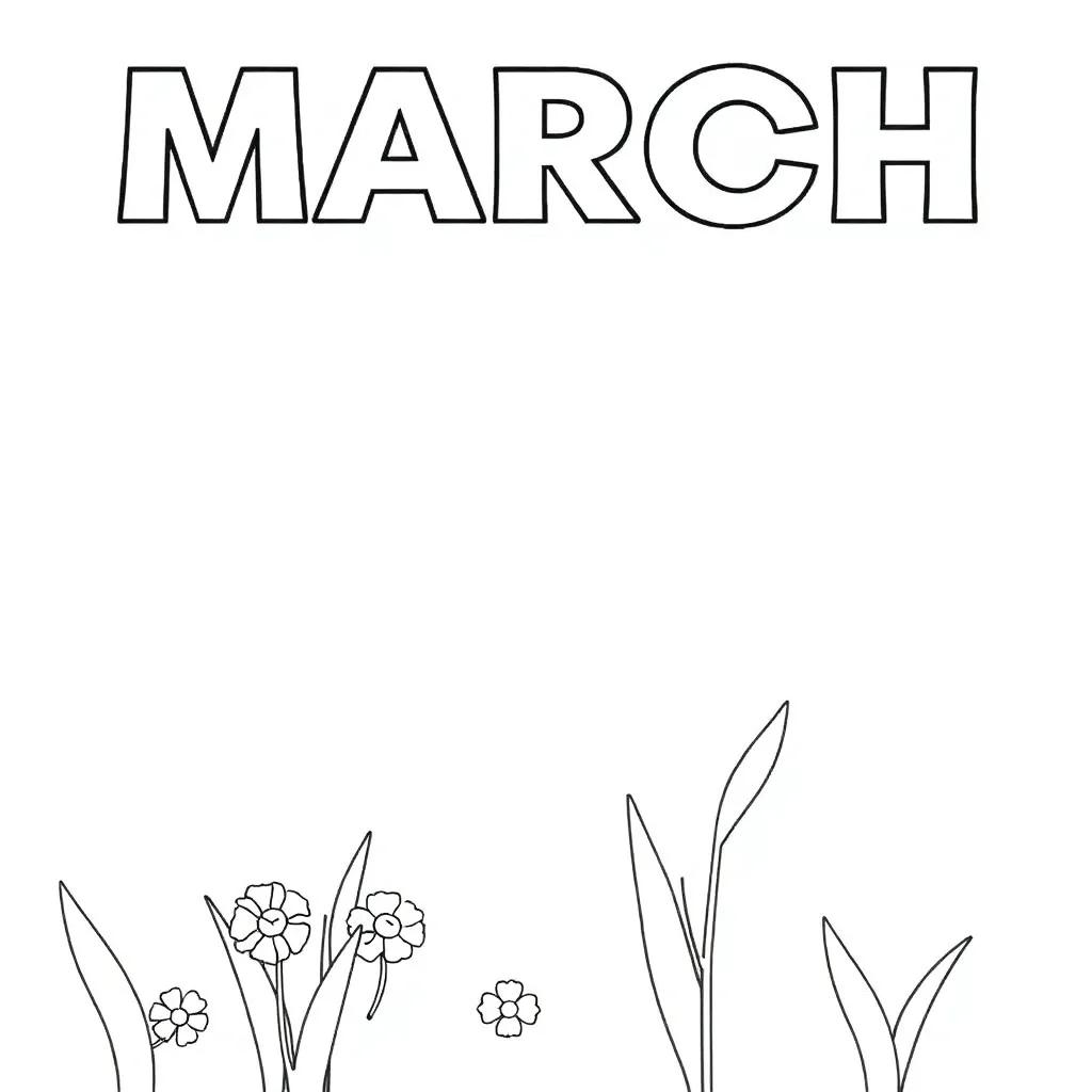 March Coloring Pages Free