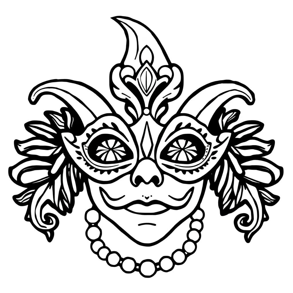 Mardi Gras Color Pages