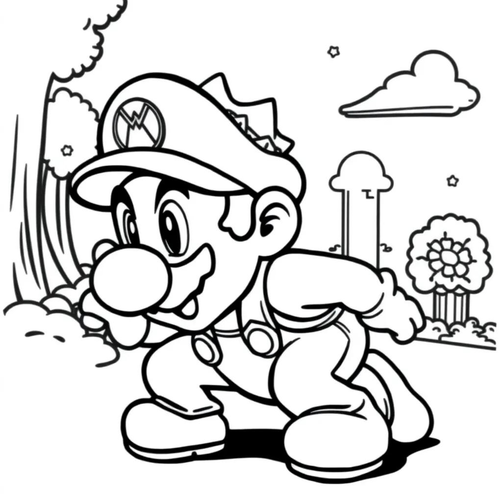Mario Princess Coloring Pages