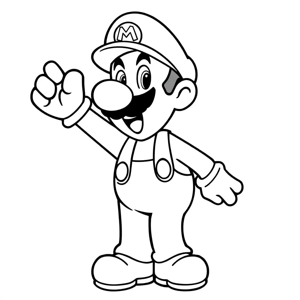 Mario Luigi Printable Coloring Pages