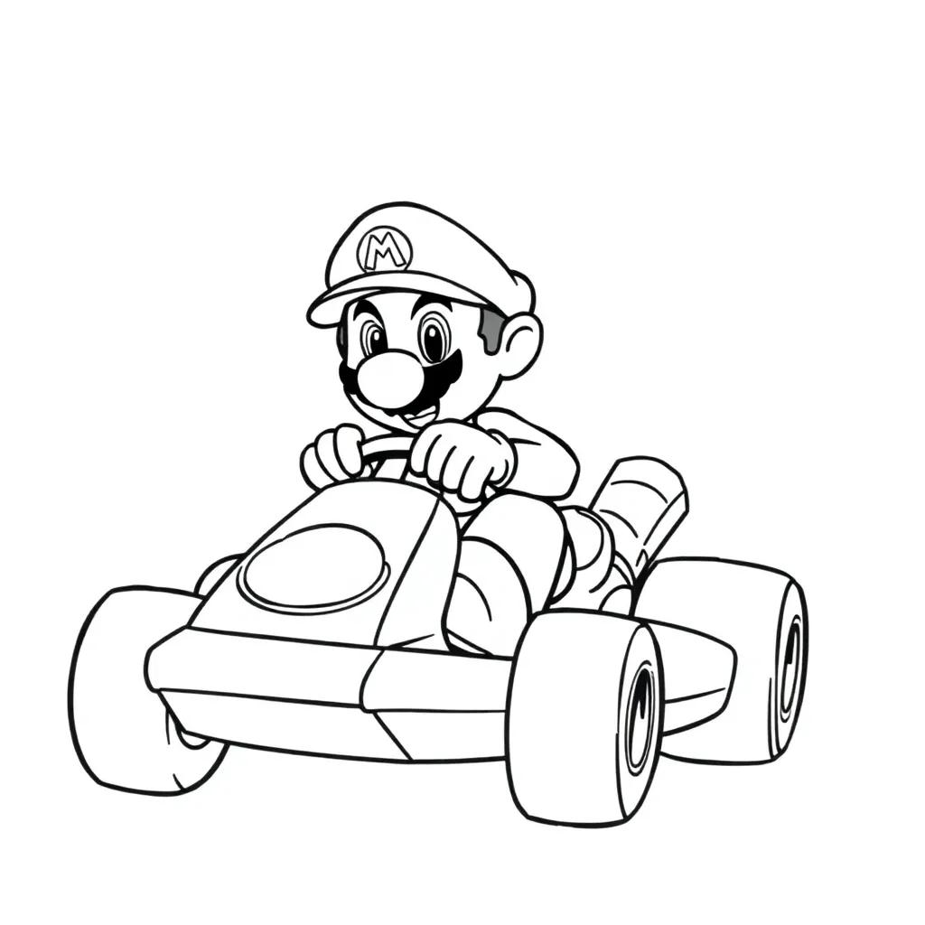 Mario Kart Characters Coloring Pages