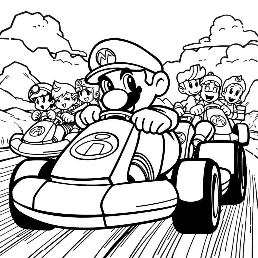 Mario Kart Coloring Pages All Characters