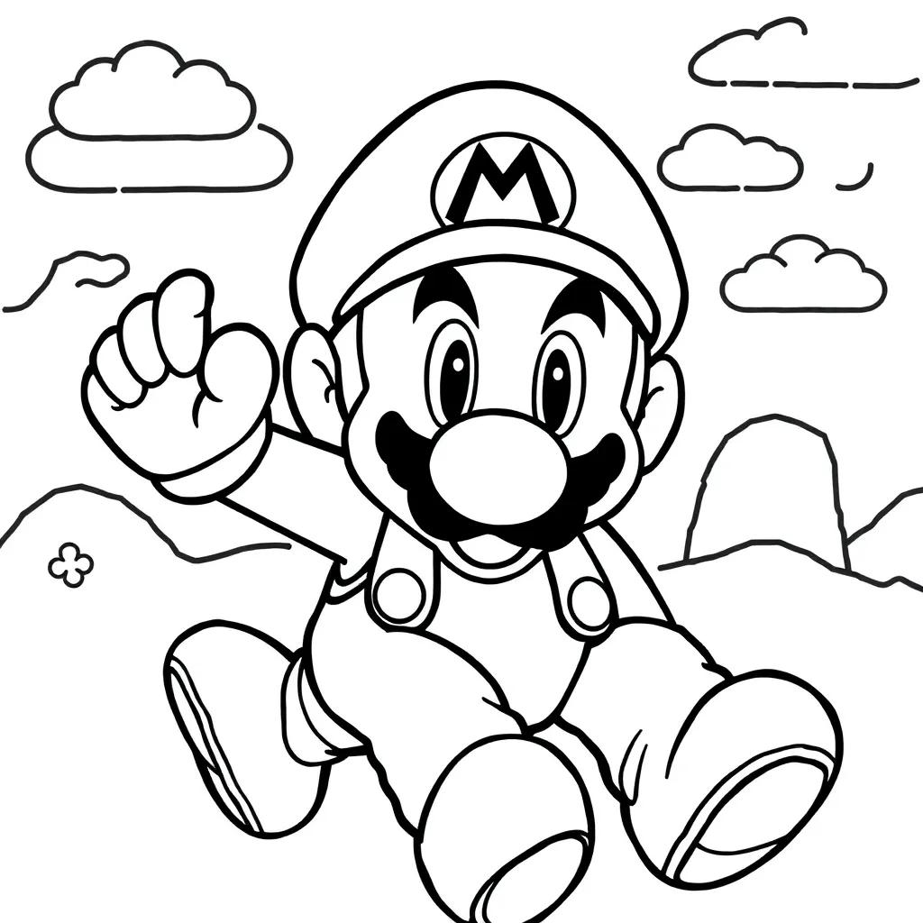 Mario Bros Free Coloring Pages