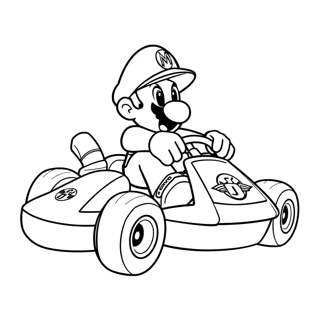 Mario Kart 8 Deluxe Coloring Pages