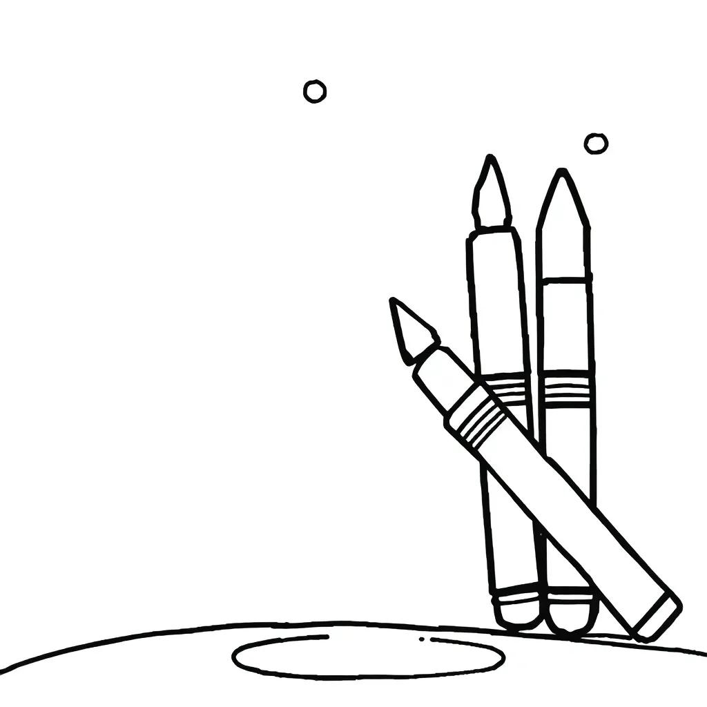 3 Marker Challenge Coloring Pages