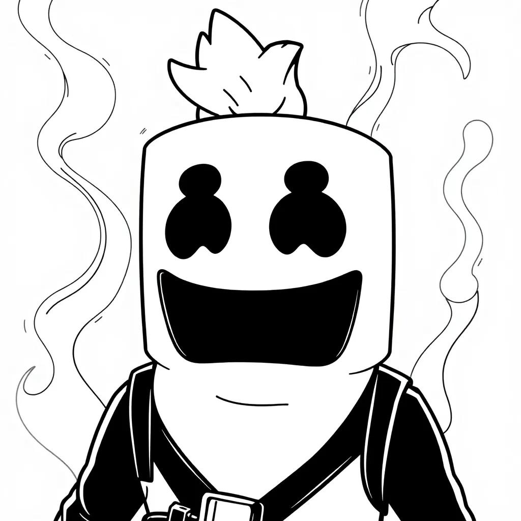 Marshmello Fortnite Coloring Pages