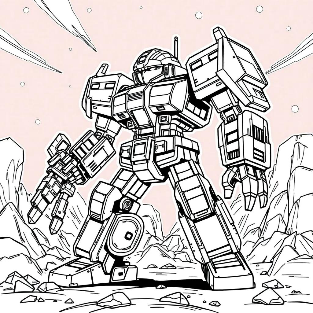Mecha Builders Coloring Pages