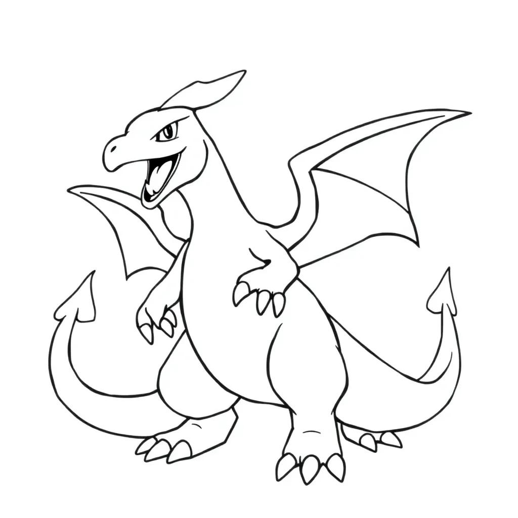 Mega Charizard X Coloring Pages