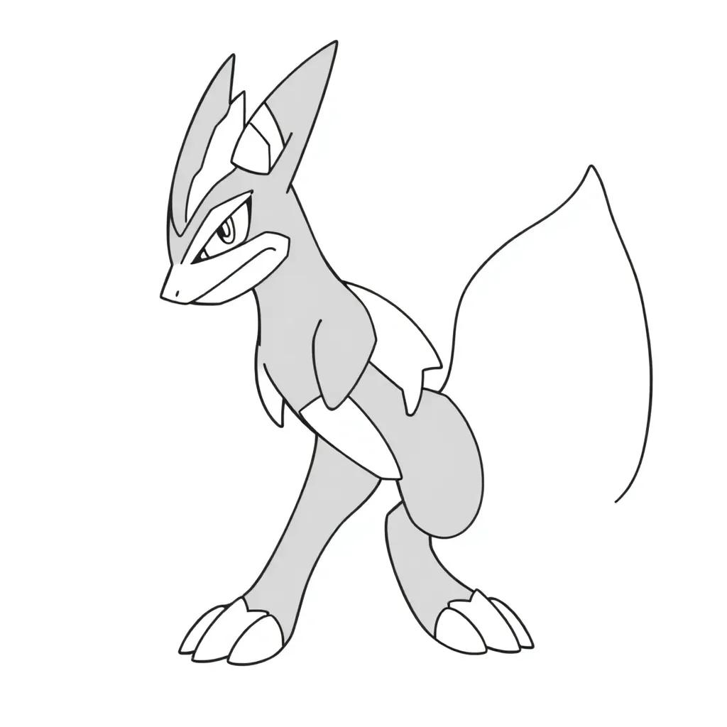 Mega Lucario Coloring Page
