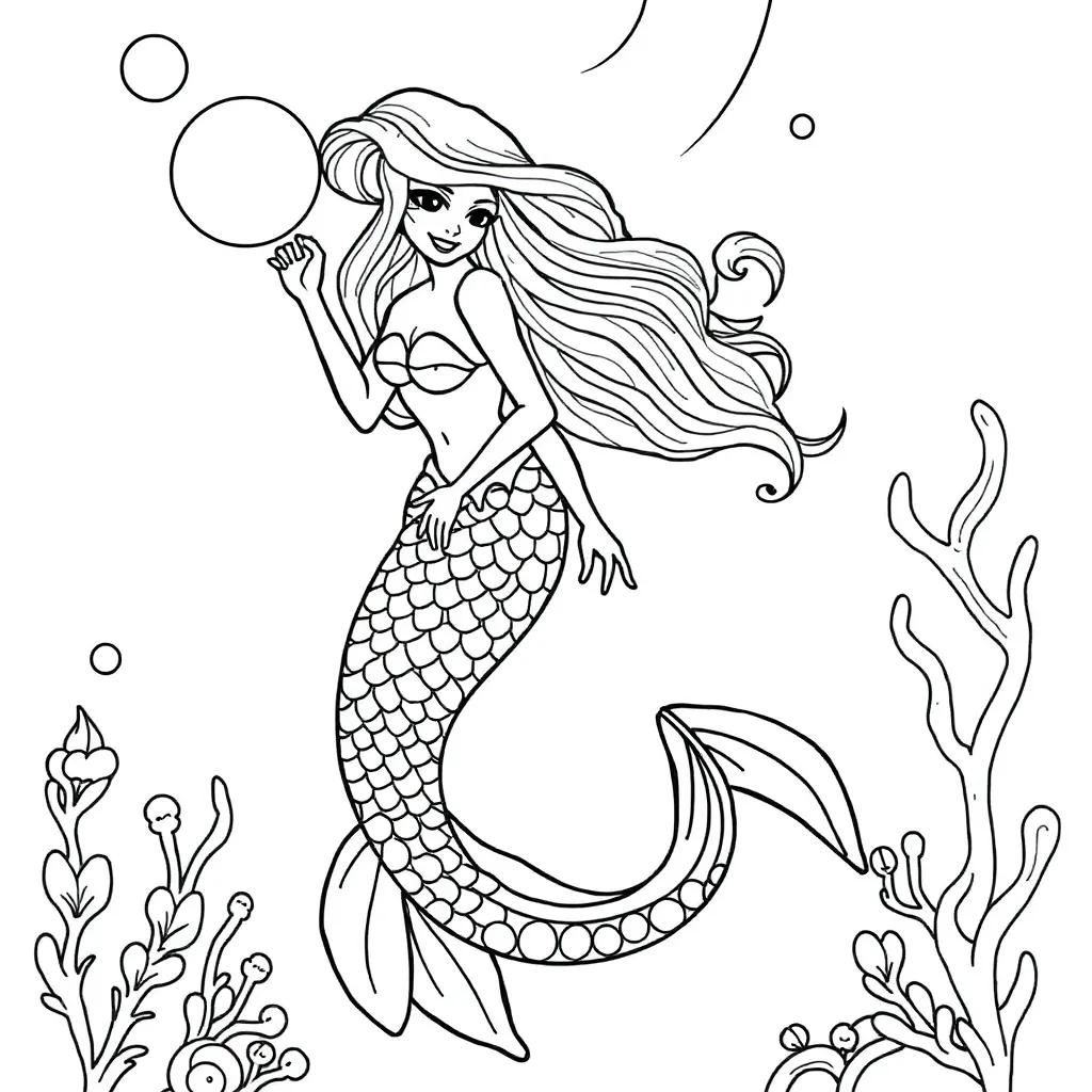 Mermaid Coloring Pages Pdf