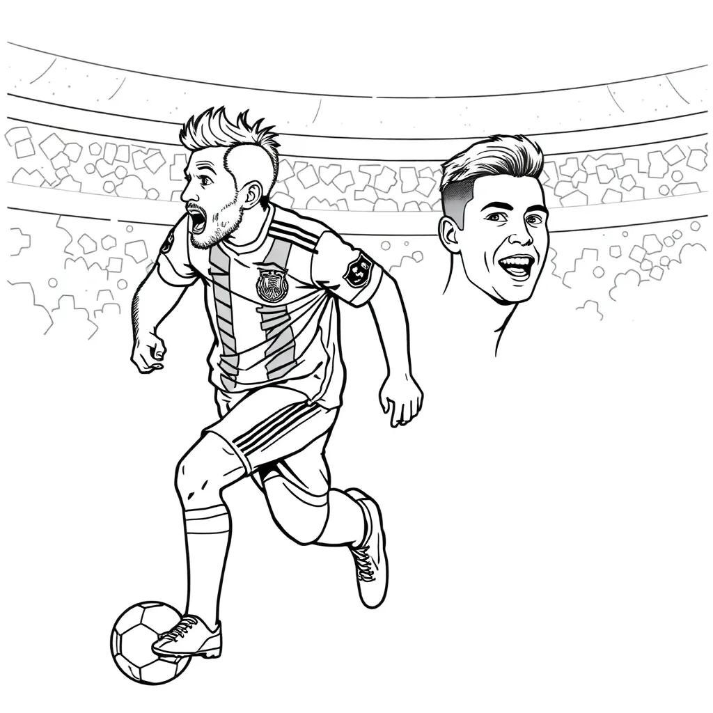 Messi And Ronaldo Coloring Pages