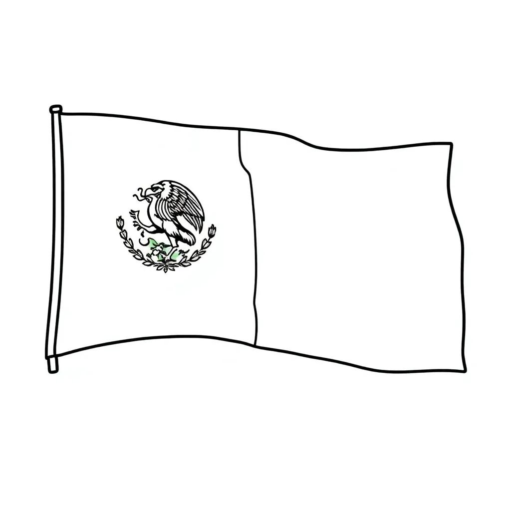 Mexican Flag Printable Coloring Page