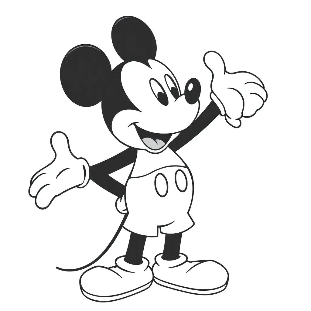 Mickey Mouse Pictures Coloring Pages