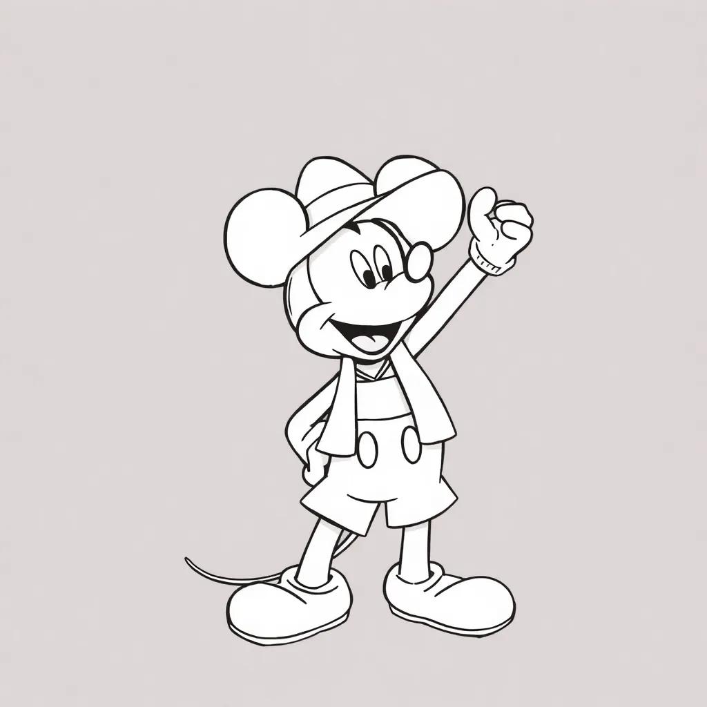 Mickey Safari Coloring Pages