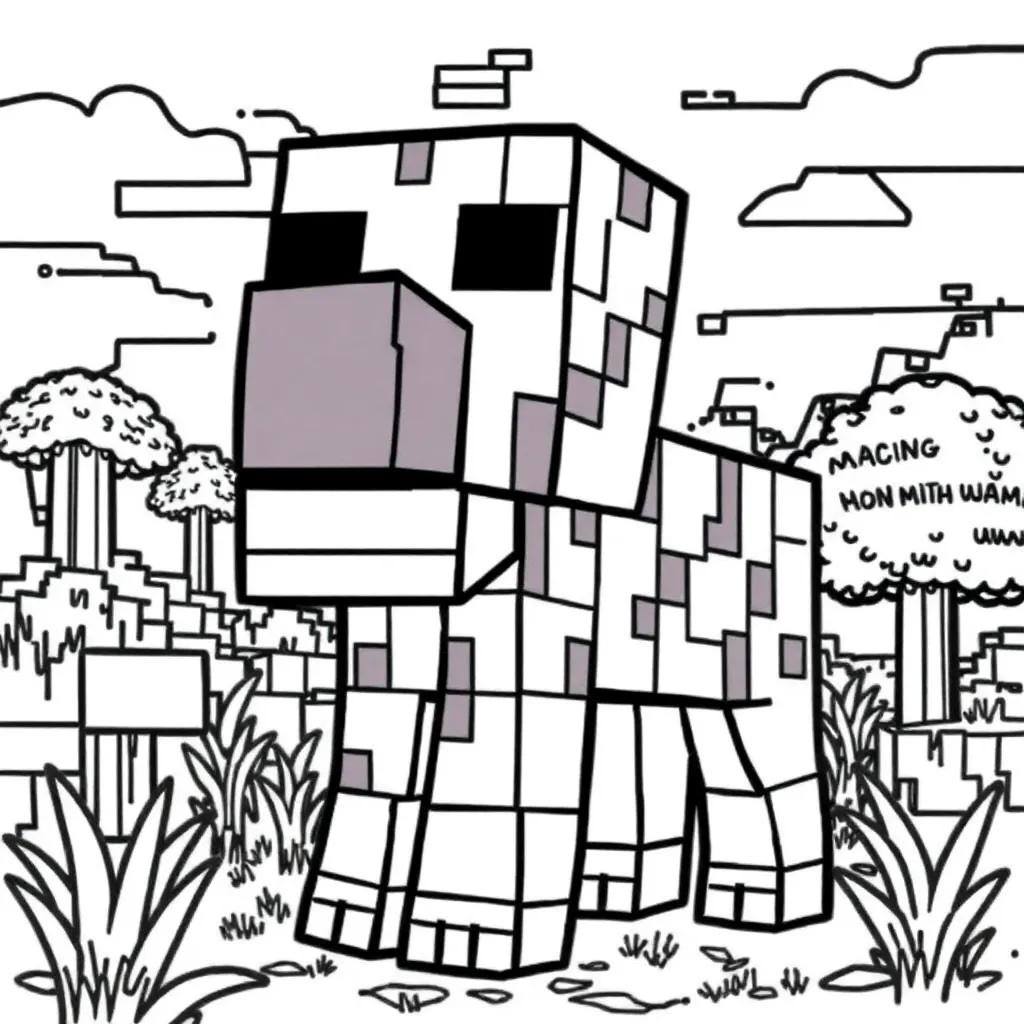Minecraft Animals Coloring Pages