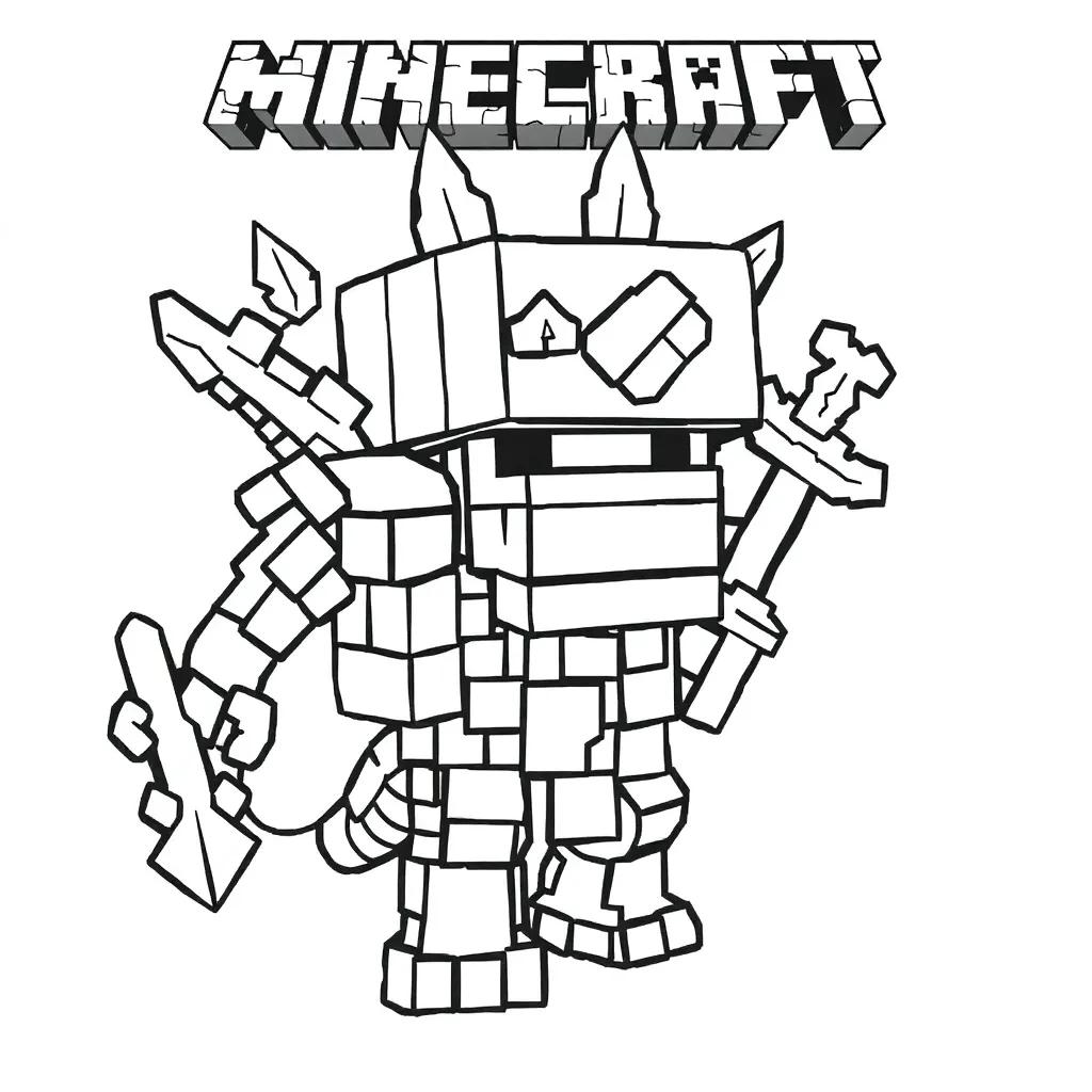 Minecraft Coloring Pages Herobrine