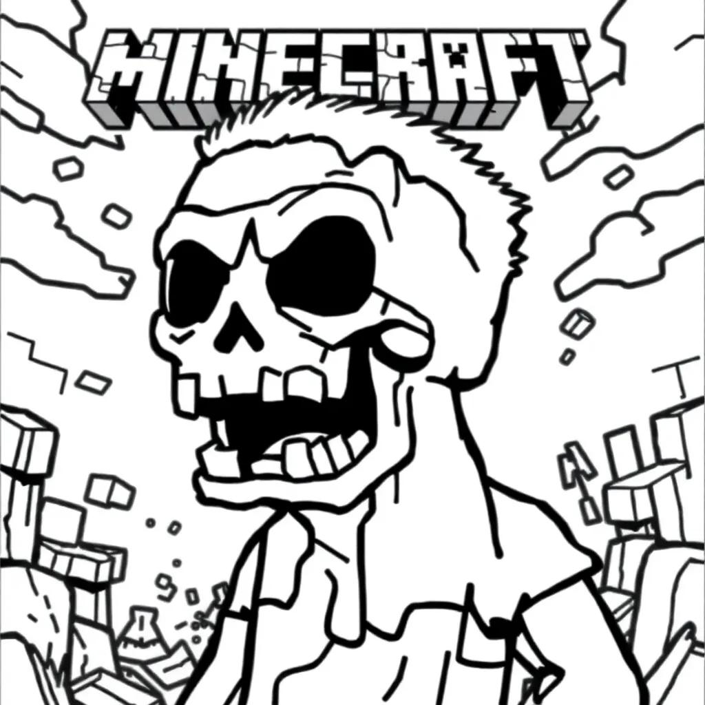 Minecraft Zombie Coloring Pages