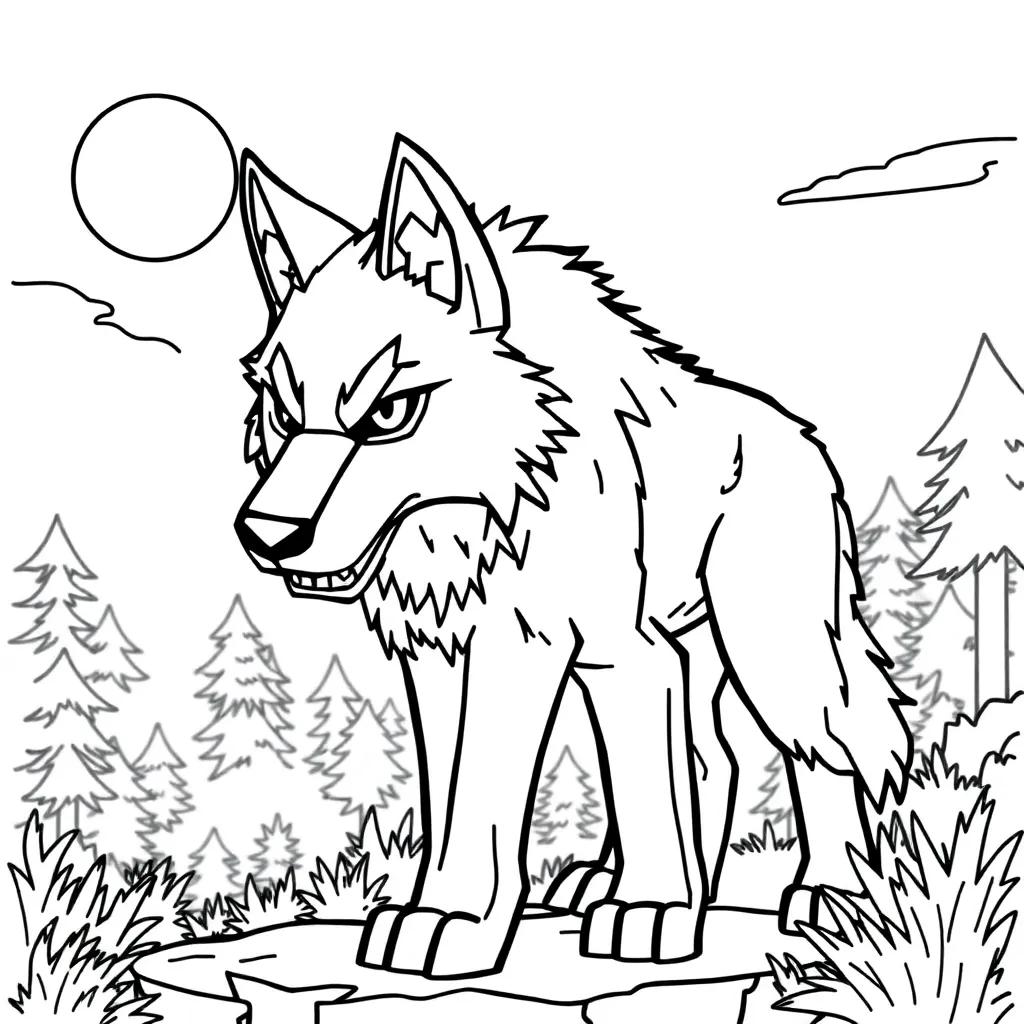 Minecraft Wolf Coloring Pages