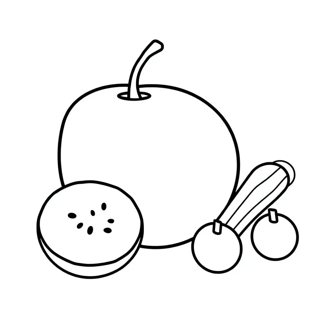 Mini Food Coloring Pages