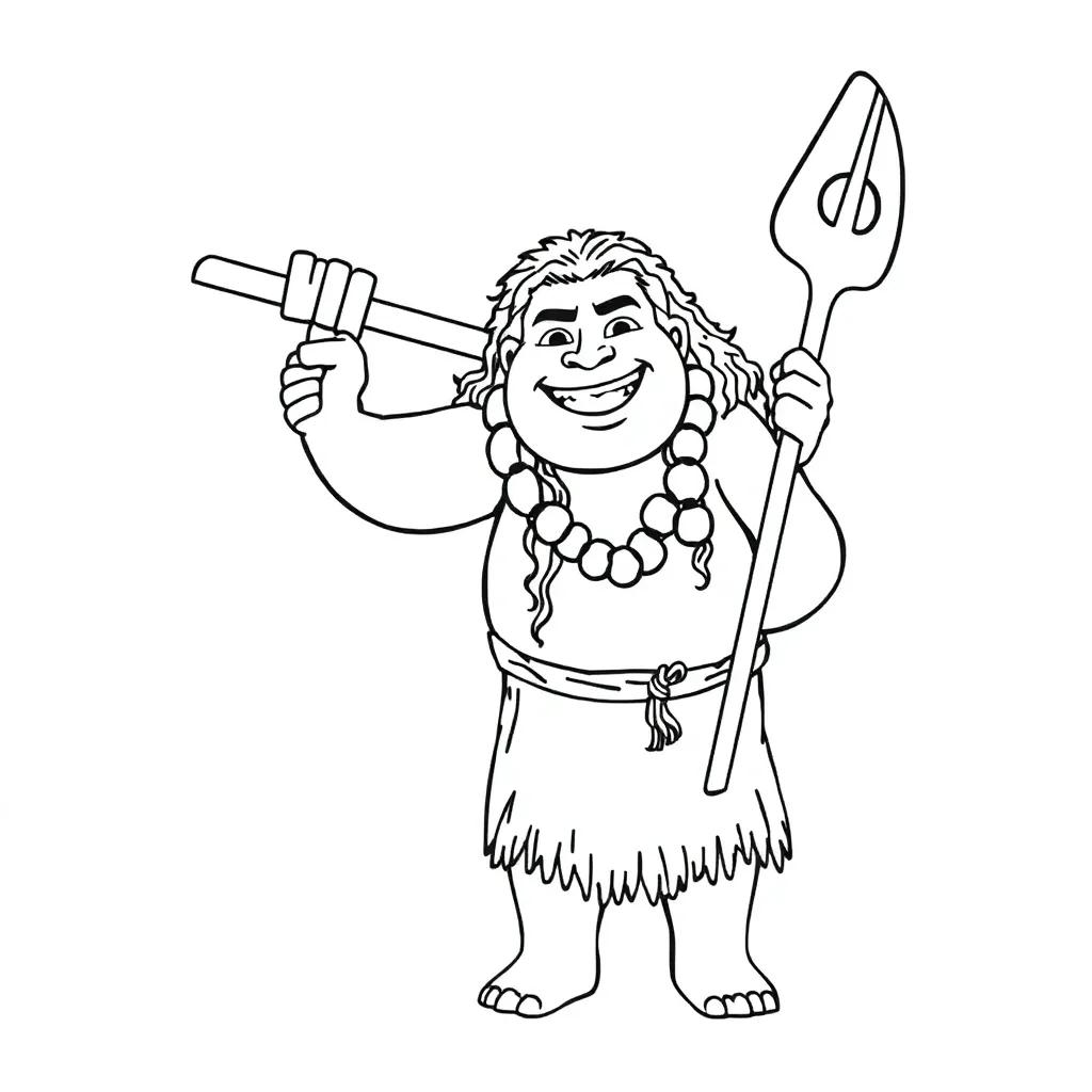 Moana Maui Coloring Pages