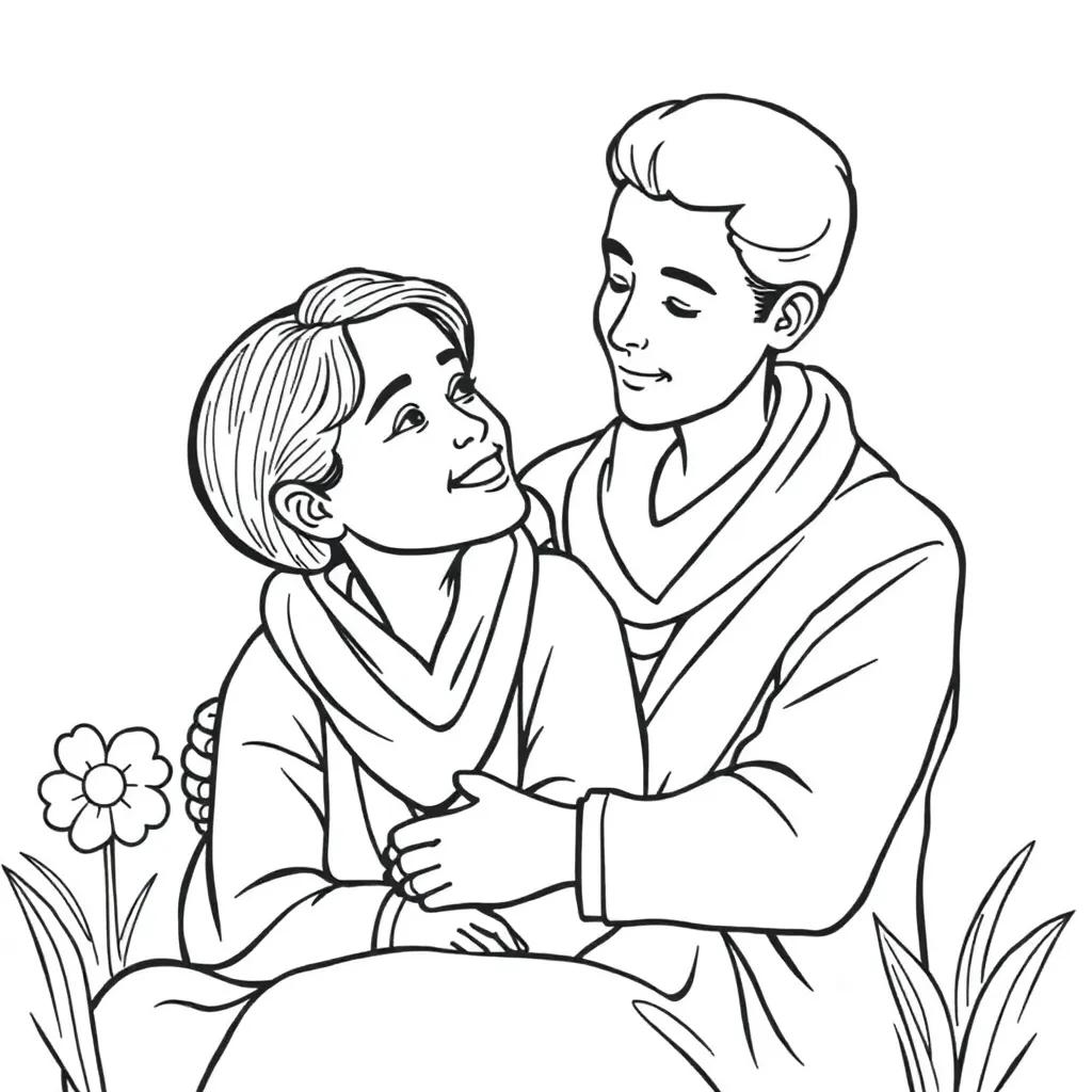 Mom And Son Coloring Pages