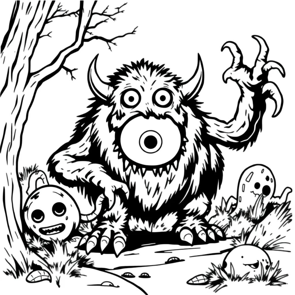 Monsters Coloring Pages Printable