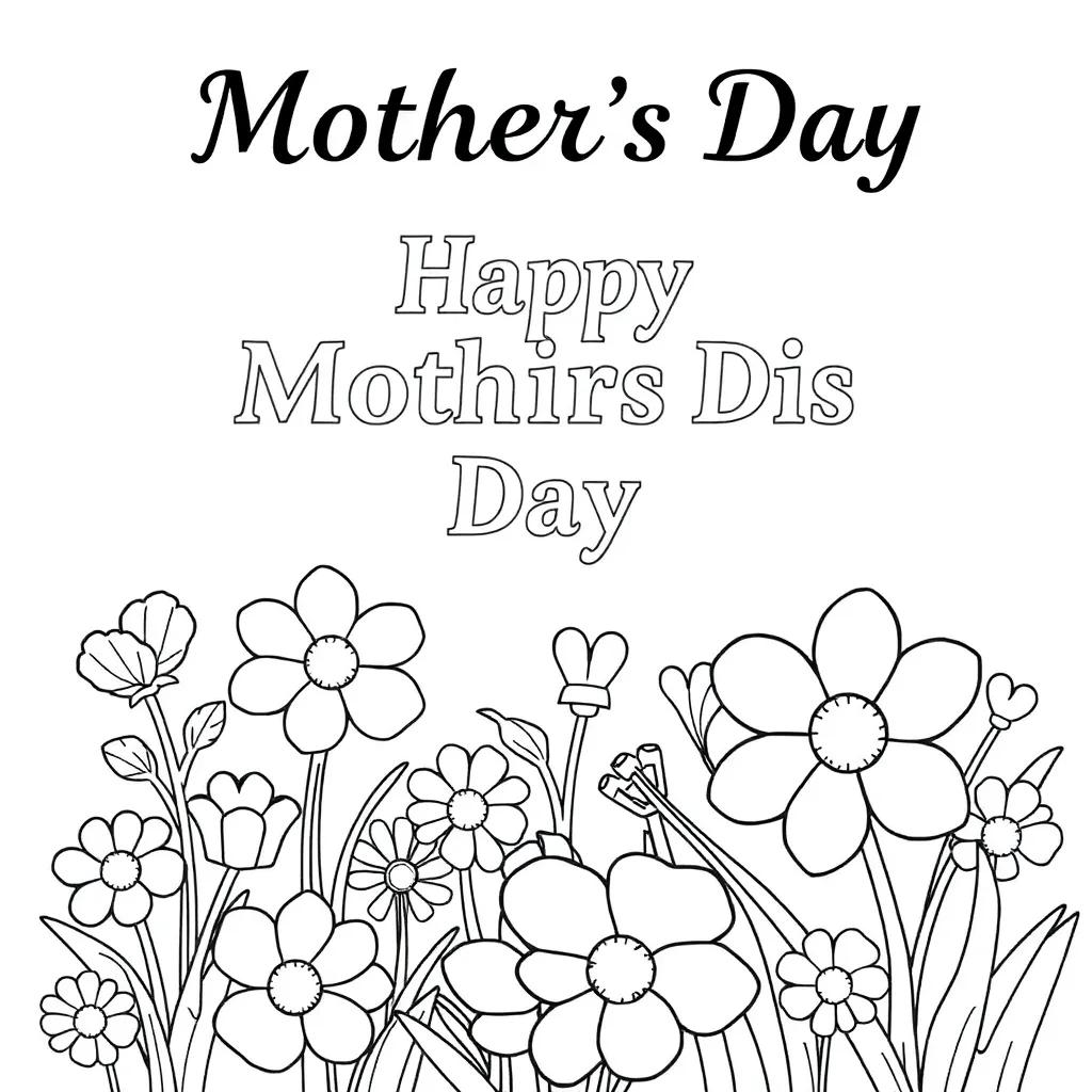 Mothers Day Coloring Book Pages