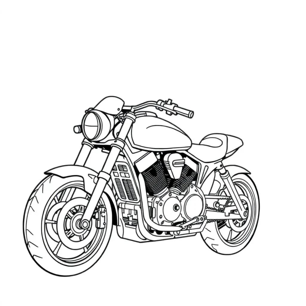 Motorcycle Printable Coloring Pages
