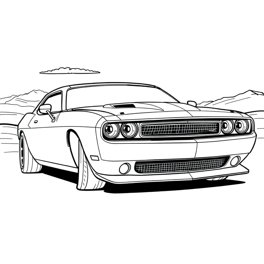Muscle Car Car Coloring Pages