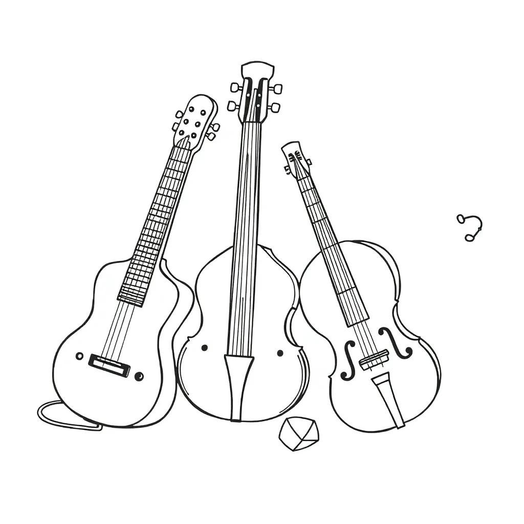 Musical Instruments Coloring Page Musical Instruments Coloring Page