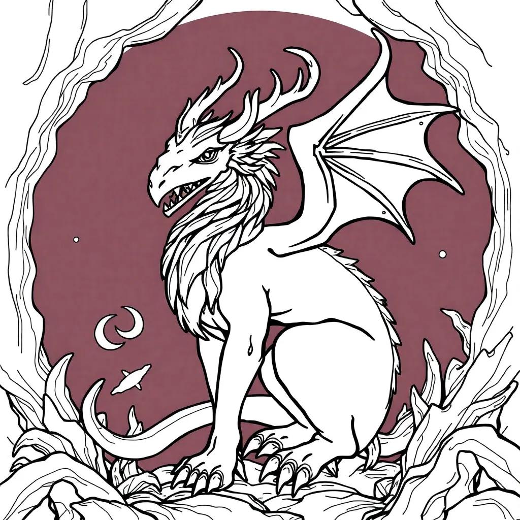 Mythical Creatures Coloring Pages For Adults