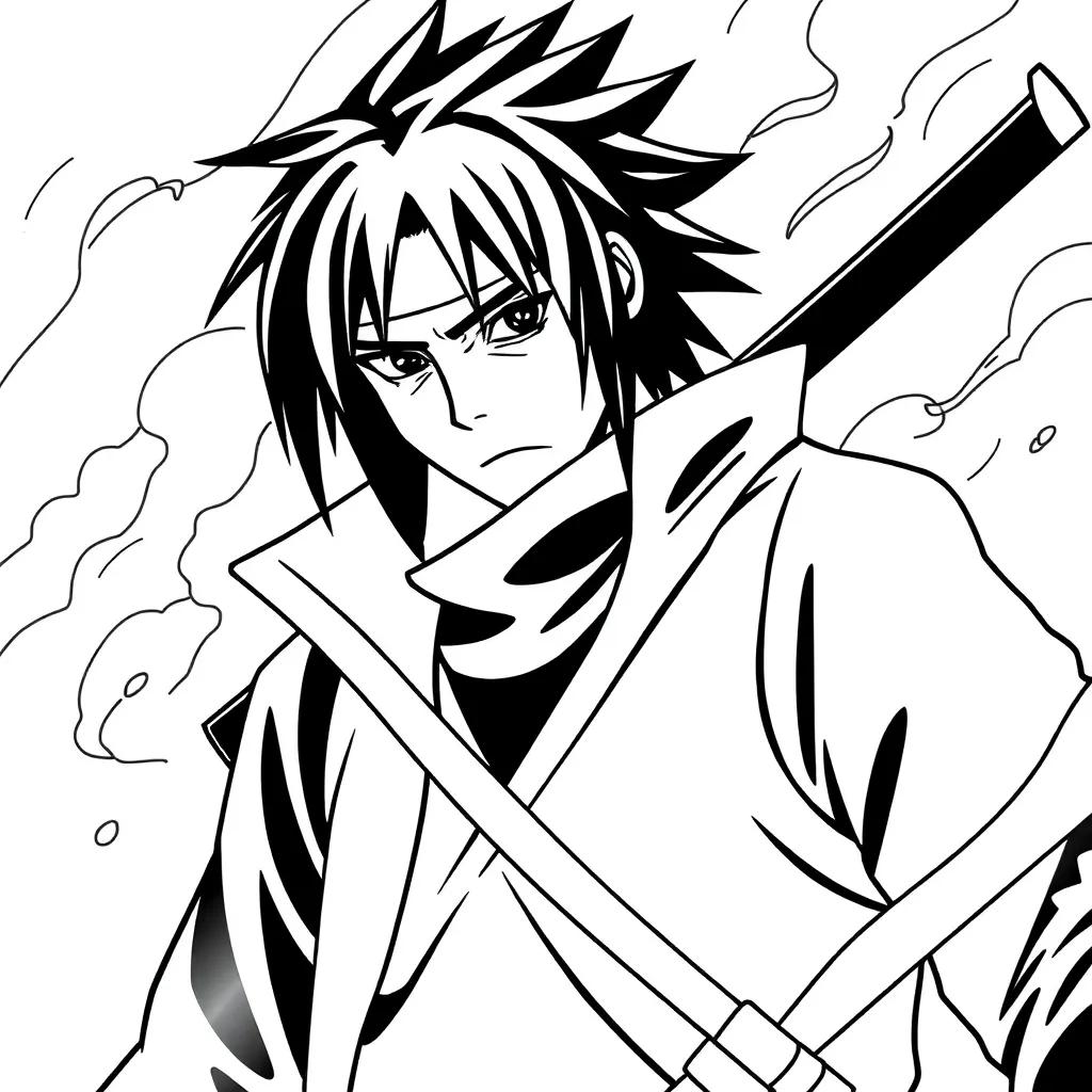 Naruto Coloring Pages Sasuke