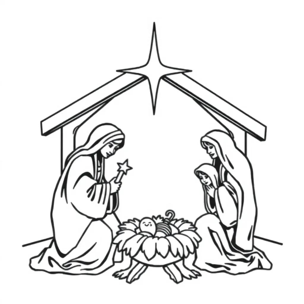 Nativity Christmas Coloring Pages