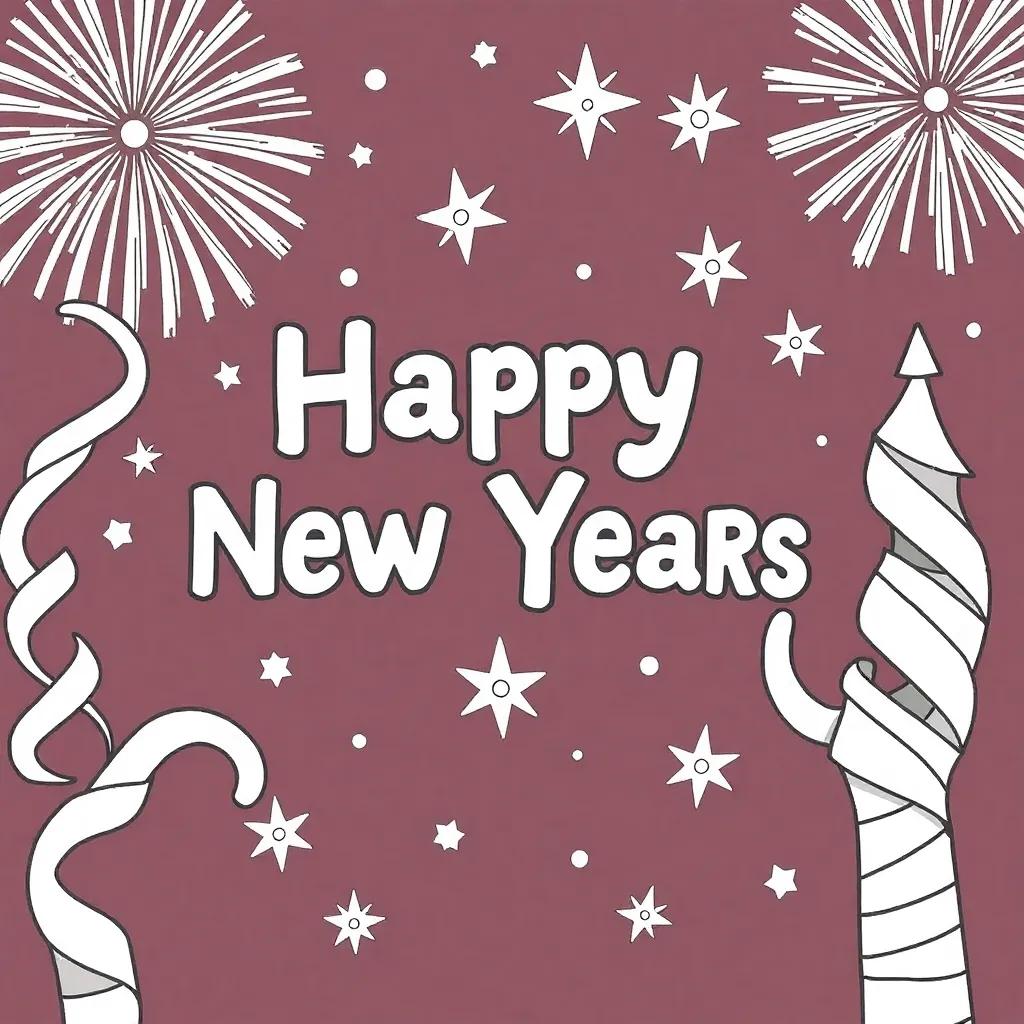New Years Coloring Pages Free Printable
