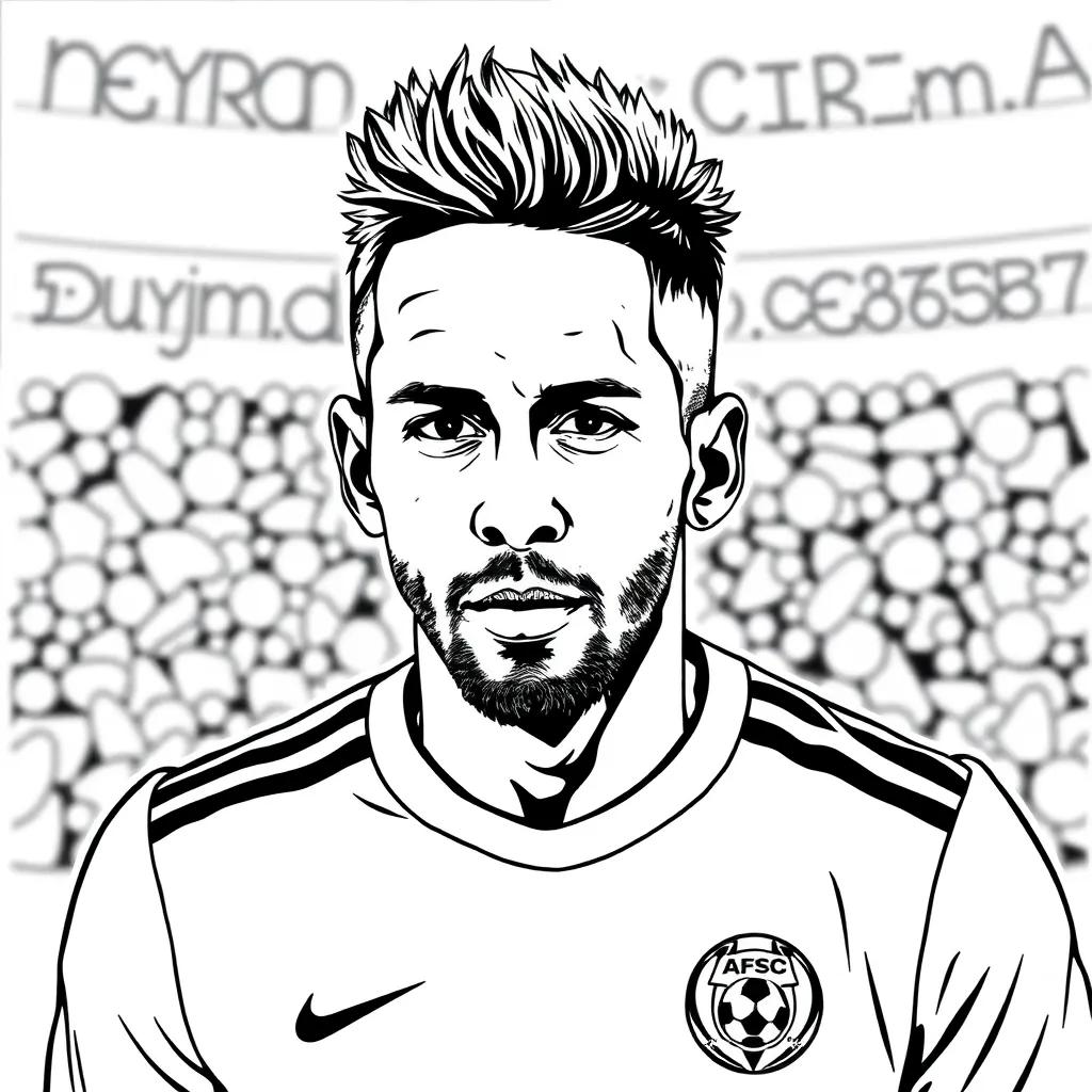 Neymar Jr Coloring Pages