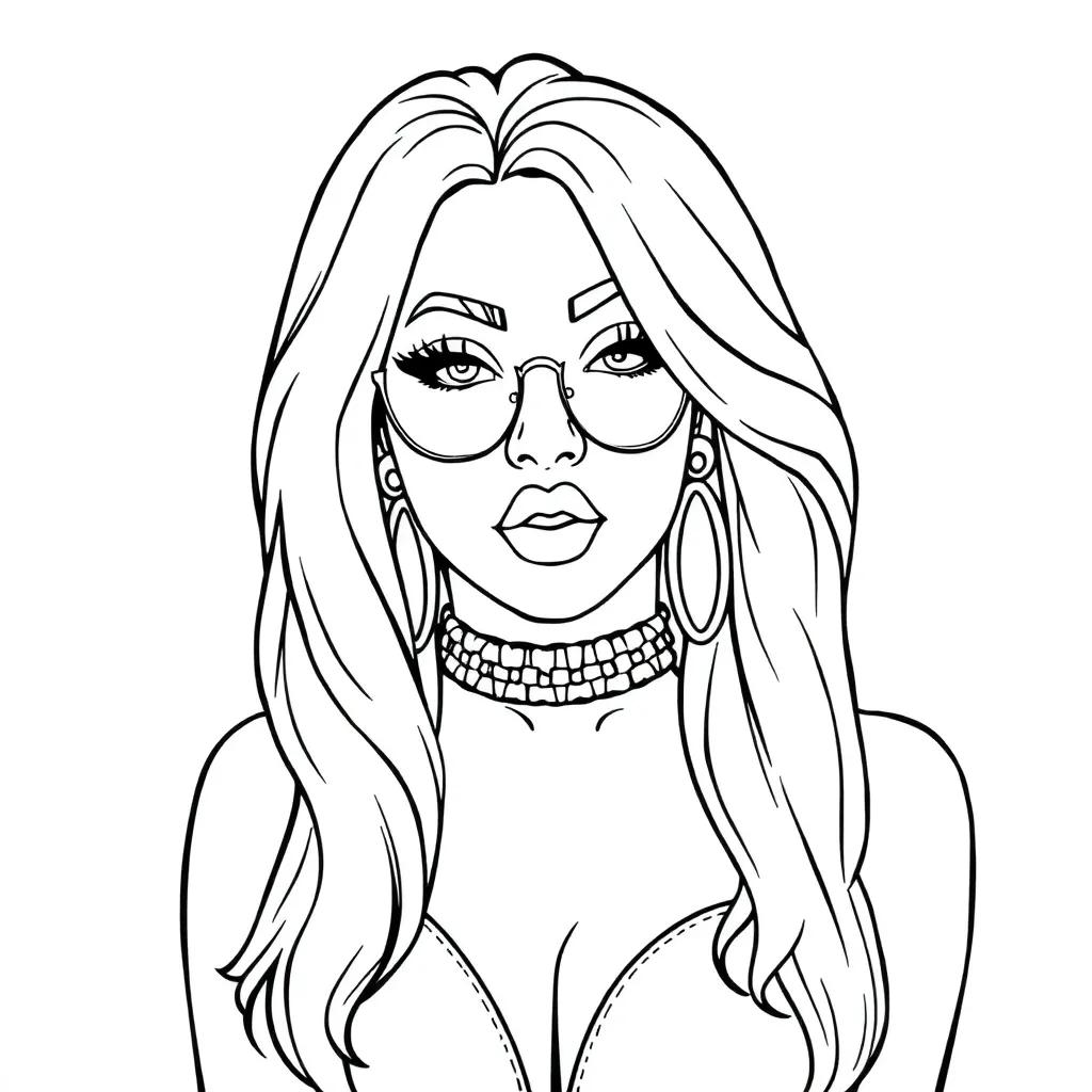 Nicki Minaj Coloring Page