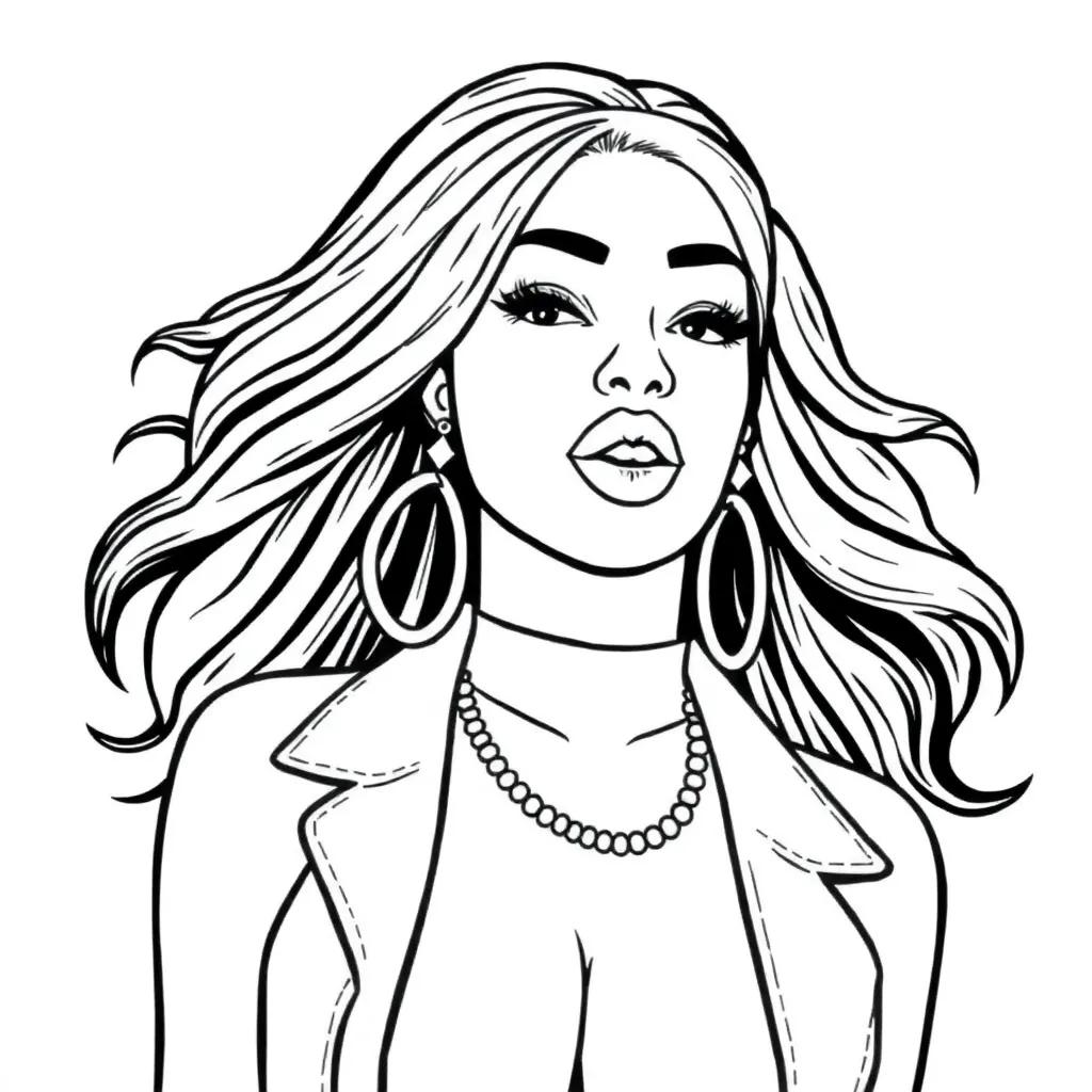 Nicki Minaj Coloring Pages