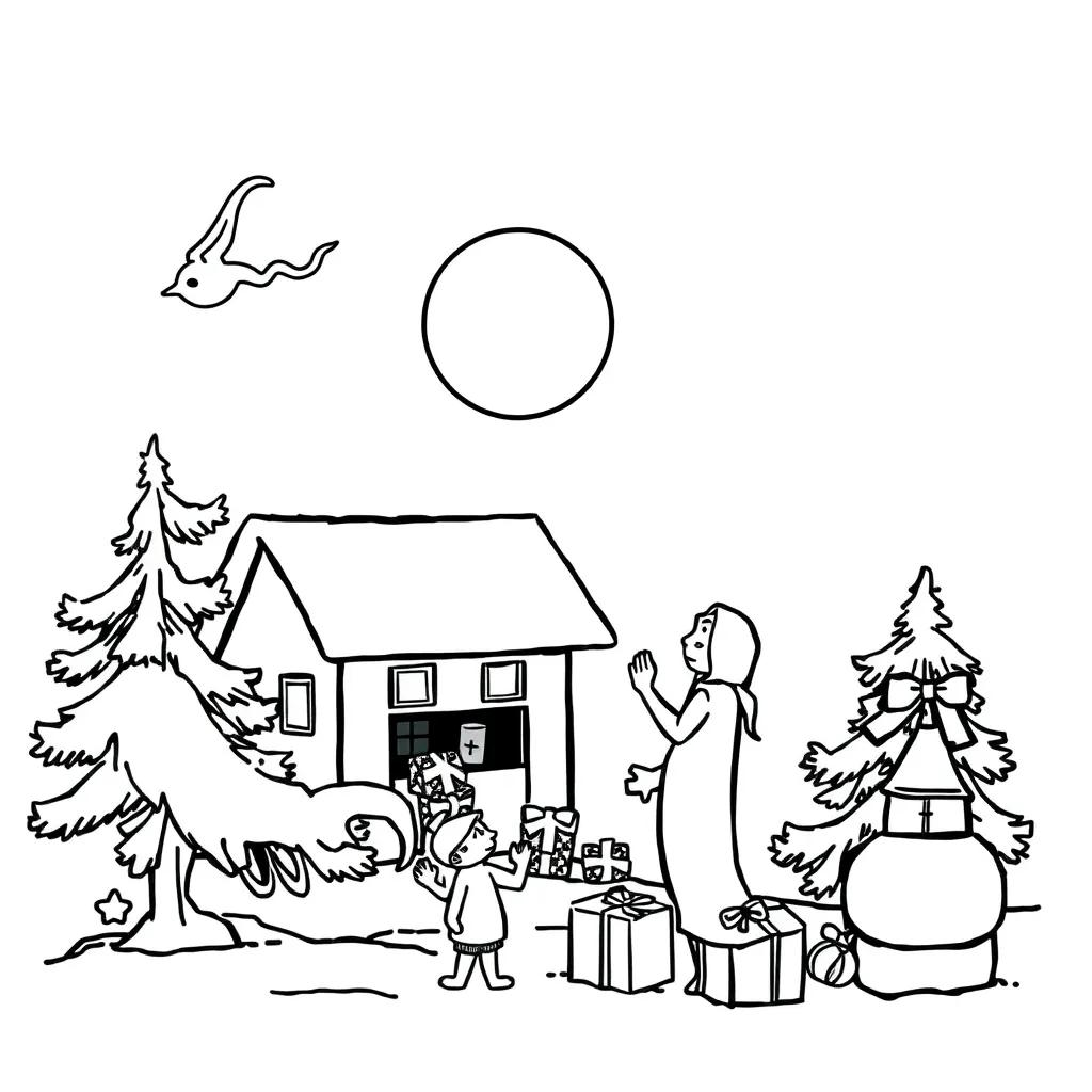 Night Before Christmas Coloring Pages
