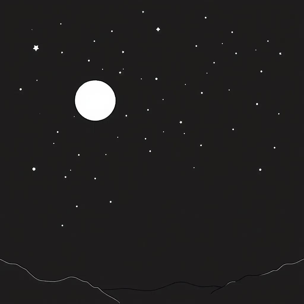 Night Sky Coloring Page