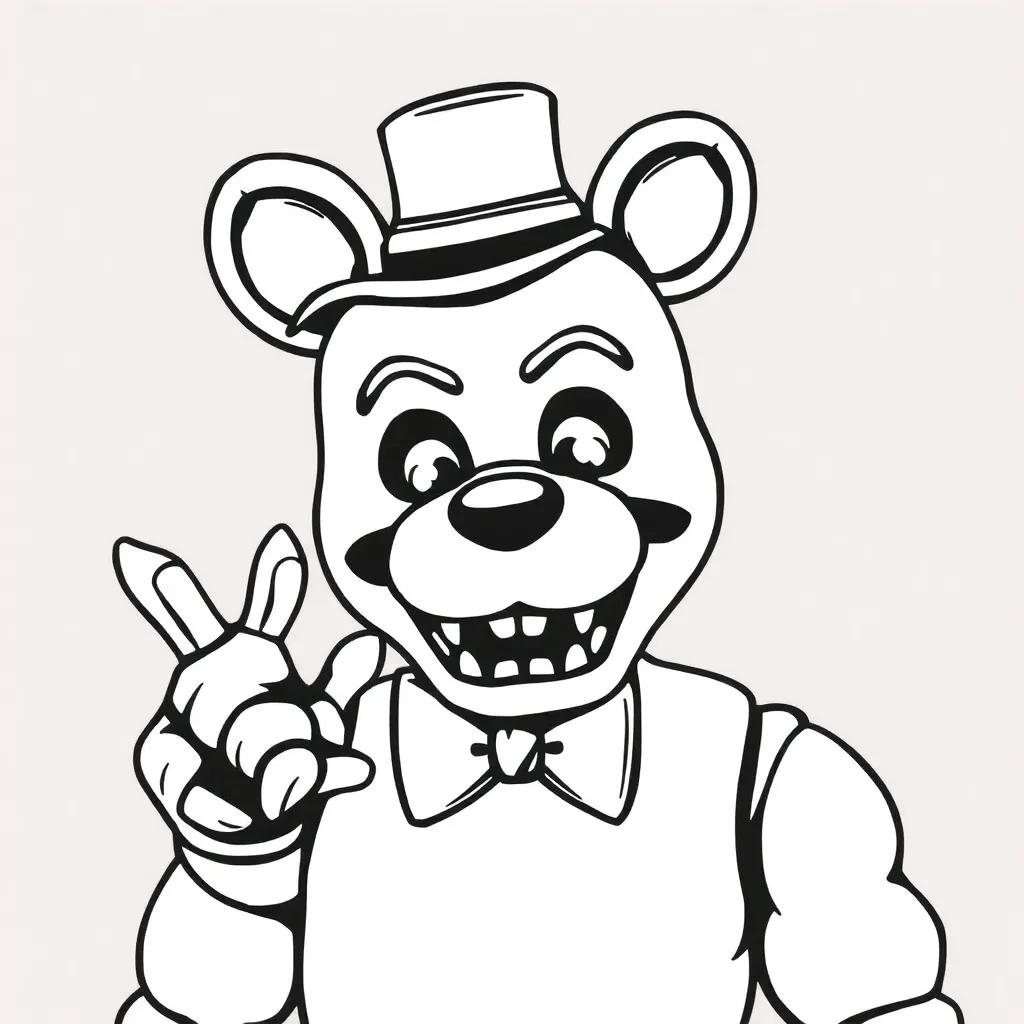 Nightmare Freddy Coloring Page