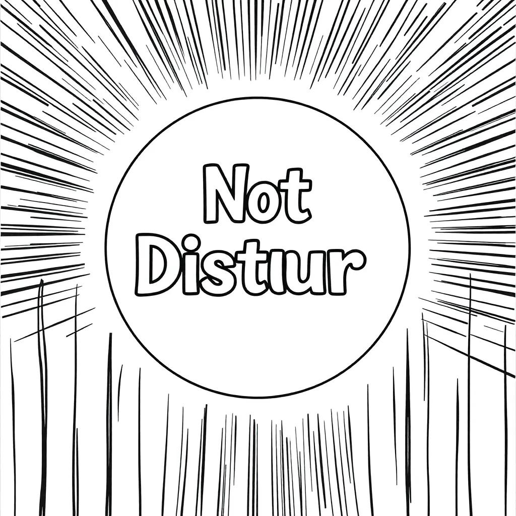 Do Not Disturb Coloring Pages