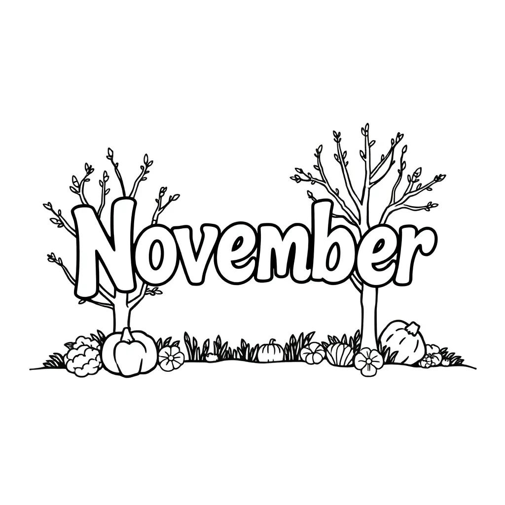 November Printable Coloring Pages
