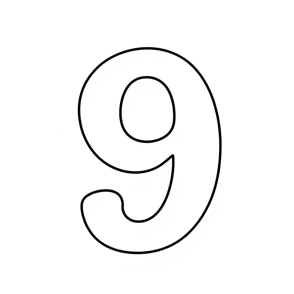 Number 9 Coloring Pages