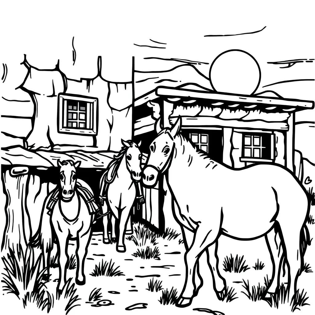 Old West Coloring Pages